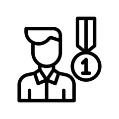 medal line icon