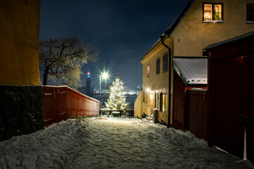 Fototapeta na wymiar Sodermalm district area in central Stockholm Sweden