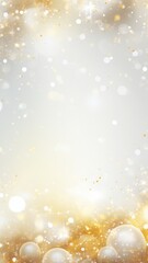 Fototapeta na wymiar Christmas background white and gold. New Year Festive - AI Generative