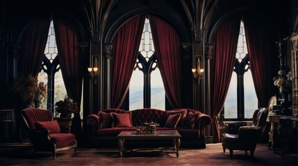 Obraz na płótnie Canvas Living room in a Gothic style