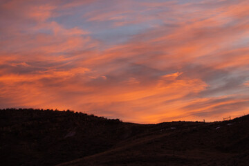 sunrise over the mountain with colorful sky