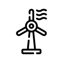 Obraz premium wind turbine line icon