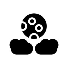 moon glyph icon