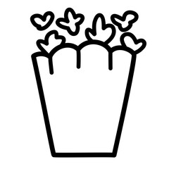 popcorn line icon