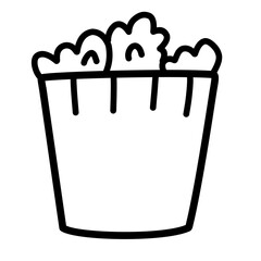 popcorn line icon