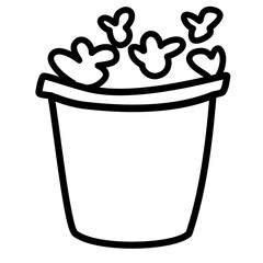 popcorn line icon