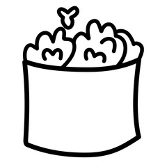 popcorn line icon