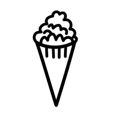 popcorn line icon