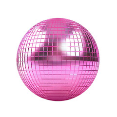 Pink shiny disco mirror ball, cut out