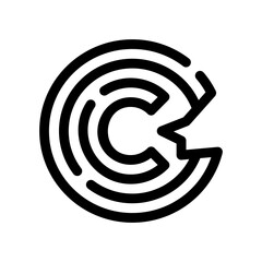 copyright infringement line icon