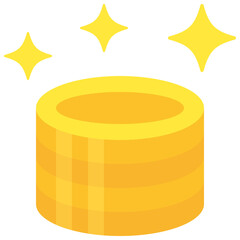 Shiny Coins Stack Icon