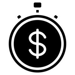 Money Stopwatch Icon