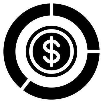 Money Coin Pie Chart Icon