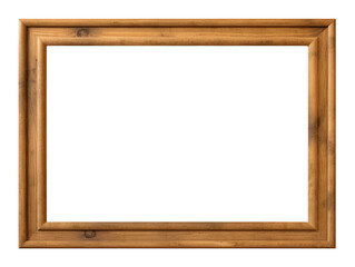 Wood frame or photo frame isolated on the transparent background