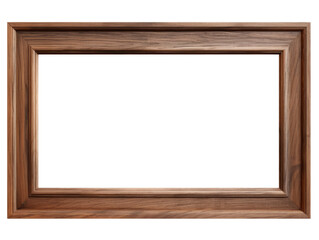 Wood frame or photo frame isolated on the transparent background