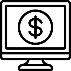 Coin Money Computer Icon