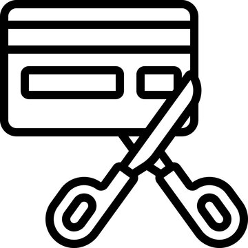 Cut Up Credit Card Icon