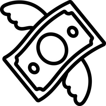 Cash Note With Wings Icon