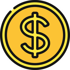 Dollar Money Coin Icon