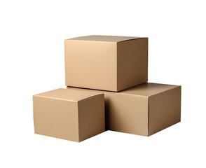cardboard boxes isolated on a transparent background. png file