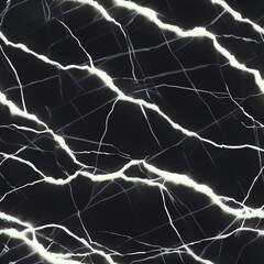 Minimalistic Art with Pitch-Black Marble and Luminous Streaks