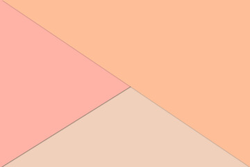 Abstract geometric paper background. Peach , pink, beige