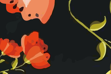 Watercolor, Various Flowers, Marine Life, Beautiful Wedding Illustration