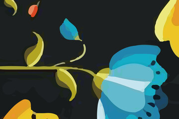 Watercolor, Various Flowers, Marine Life, Beautiful Wedding Illustration