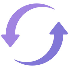 Thin Point Cycle Arrows Icon