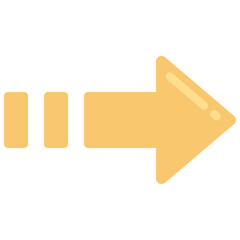 Two Dashes Right Arrow Icon