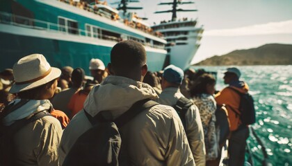 refugees arriving by sea on ships and boats, migration and waves of refugees