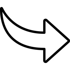 Point Curve Right Arrow Icon