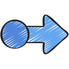 Small Circle With Arrow Icon