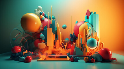 background with balloons