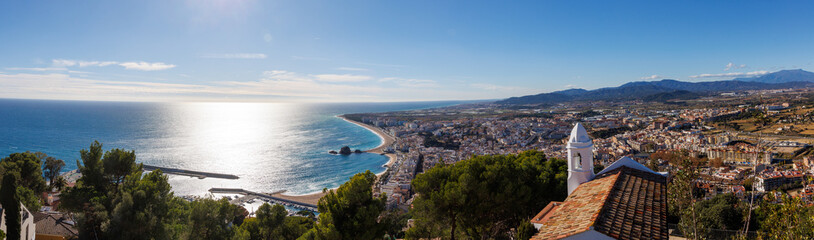 Panorama de Blanes vu du castell Sant Joan