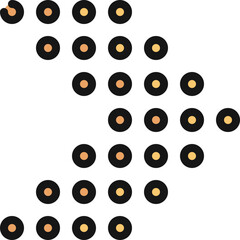 Sharp Dots Right Arrow Icon