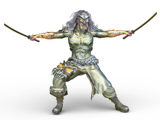 剣士　3DCG レンダリング