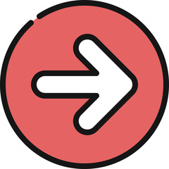Rounded Right Arrow Circle Icon