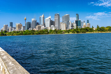 Sydney Downtown as views from Sydney harbor