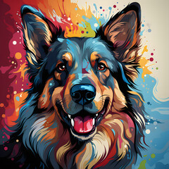 Assorted Dog PNG in Color Splash