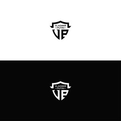 V.P Initial Letter Logo Design. Vector and JPEG