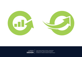 Set of Number 0 logo designs for marketing, investment and business.