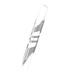 White symbol with thick silver straps