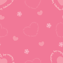 Many hearts on pink background. Pattern for Valentine's Day celebration