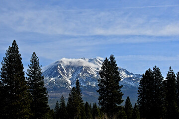 Mt Shasta 14,179', view NE from Mt Shasta City,  California