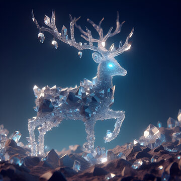 glass reindeer