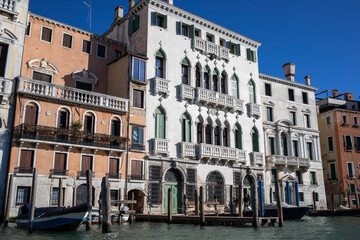 Fototapeta na wymiar A gondola ride in Venice, Italy