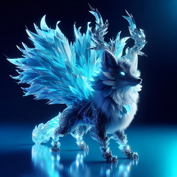 blue crystal fox