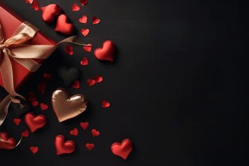 valentines background with hearts february 14th