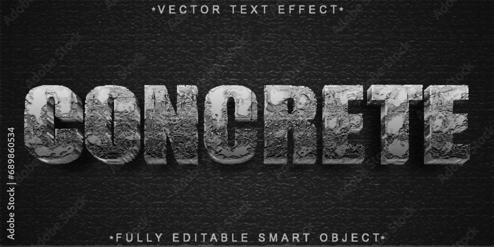 Poster gray worn concrete vector fully editable smart object text effect